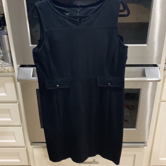 Talbots size large petite classic black dress rayon/nylon/spandex fabric. See - Picture 8 of 16
